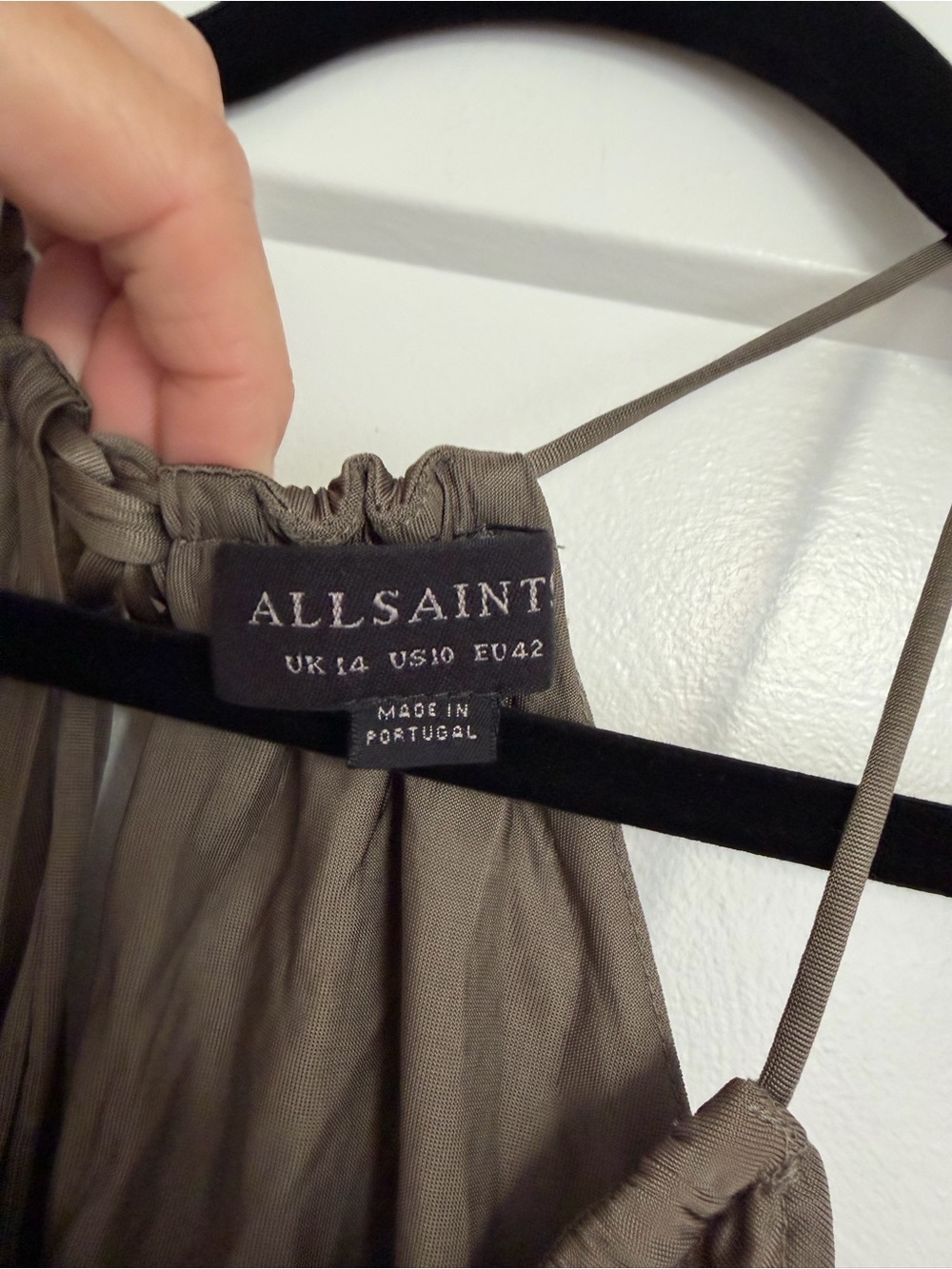 All Saints Olive Halter Draped Camisole - Picture 6 of 6